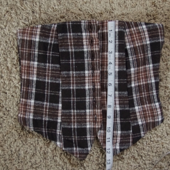 Brown Plaid Corset - Picture 8 of 8